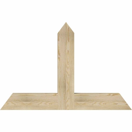 Ekena Millwork Portland Rough Sawn Timber Gable Bracket, Douglas Fir, 48"W x 32"H x 4"D x 6"F, 16/12 Pitch GBW048X32X0406POR00RDF